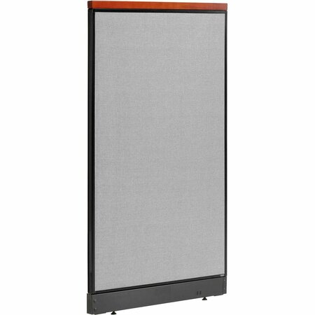 INTERION BY GLOBAL INDUSTRIAL Interion Deluxe Non-Electric Office Partition Panel with Raceway, 36-1/4inW x 65-1/2inH, Gray 277547NGY